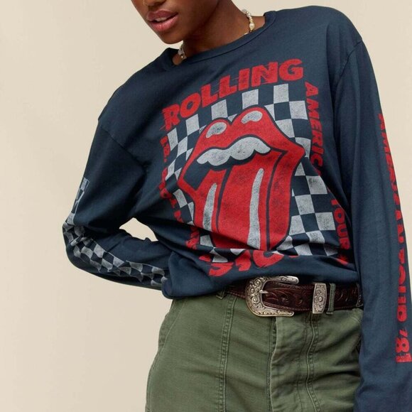 NWT DAYDREAMER ROLLING STONES AMERICAN TOUR TEE, BLACK, VARIOUS SIZES - Picture 2 of 4